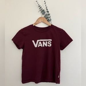 VANS burgundy tee